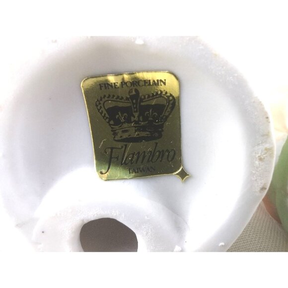 Vintage Flambro Colonial Figurine Set Man & Woman Musician Porcelain Pair 6" - Picture 13 of 16